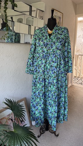 Zara green blue floral - &,