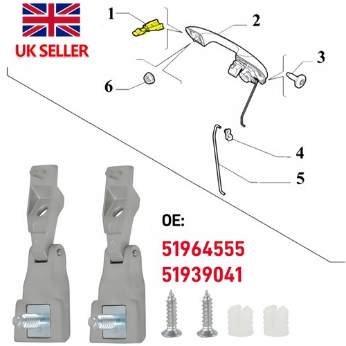 Fit fiat 500 door - fiat, handle