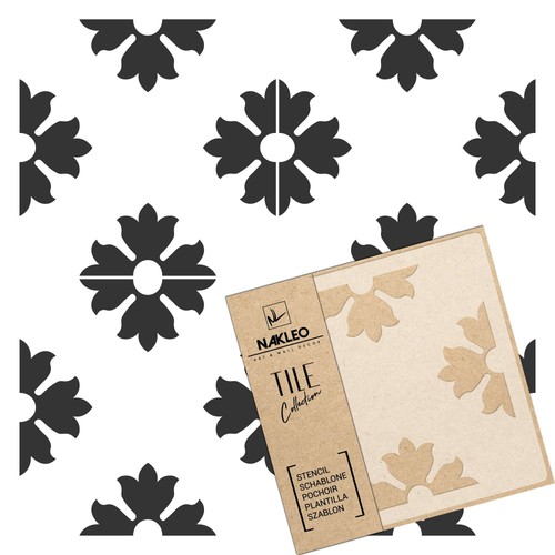 Reusable plastic tile stencil - tile,
