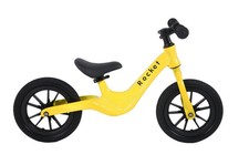 Hawk Rocket 12" Wheel Alloy Kids Balance Bike Yellow Mag Wheels Solid Tyres