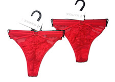 M & S BOUTIQUE 2 X  THONGS BRIGHT RED FREE POSTAGE