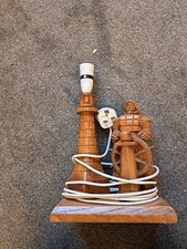 wooden ornamental table lamp regulor bayonet fitting bulm