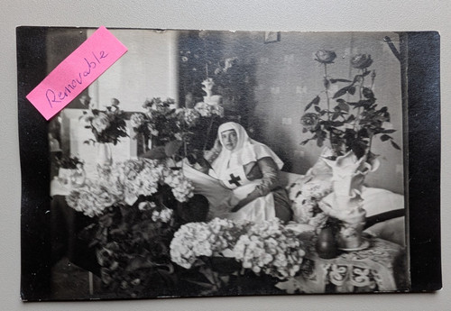 Old photo woman red cross - photo,
