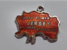 Sterling silver 925 jersey map