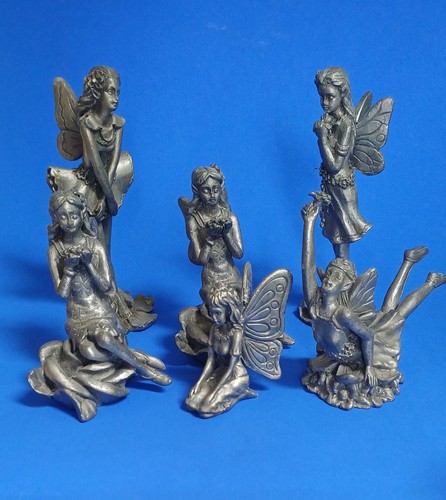 Vintage gothic pewter fairy - pewter,