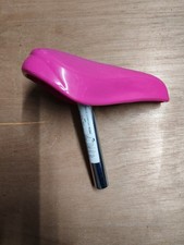 SELLE Kids BMX Bike Saddle With Seatpost 7/8" 22mm Comfort Foam Design - PINK