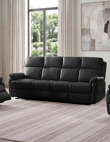 Black italian leather - black, 4