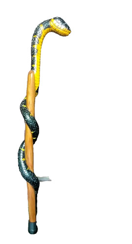 Wooden walking stick hand