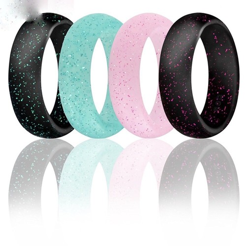 Ladies silicone ring glitter - ladies,
