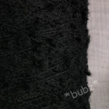 4 PLY FANCY POPCORN YARN 500g CONE 10 BALL BLACK HAND & MACHINE KNITTING SLUB