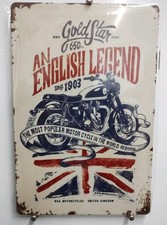 BSA Gold Star Motorcycle Sign