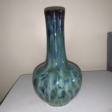 Blue /Green Ceramic Vase Flute