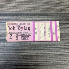 BOB DYLAN CONCERT TICKET STUB
