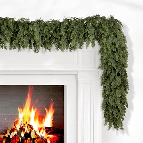 6ft artificial cedar garland - cedar,