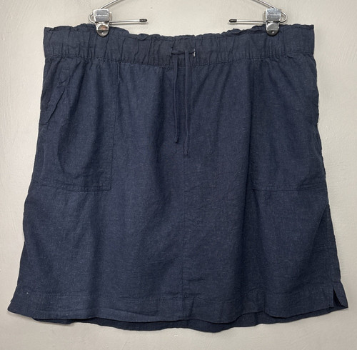 Dash linen drawstring skirt - drawstring,
