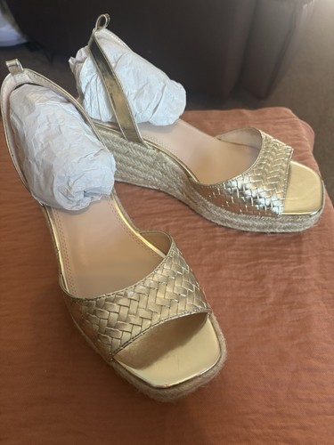 Dune gold wedges size 8 - dune,