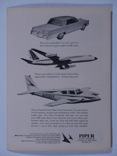 1963 piper twin comanche - piper,