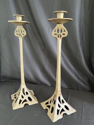 Pair cast iron art deco - iron,