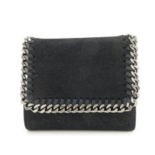 STELLA MCCARTNEY Falabella Imitation Leather Small Flap Wallet Auth Used F/S