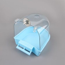 1xBird Water Bath Tub For Pet Cage Hanging Bowl Parrots Parakeet Birdbath Supply