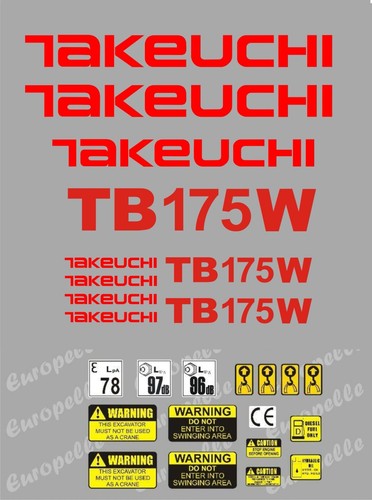 Decal sticker set - sticker, takeuchi