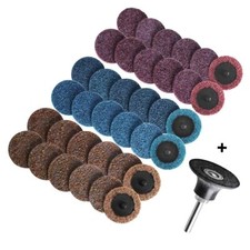 46 PCS 2" SATC 50mm Type R Roll Lock Quick Change Discs Die Grinder Sanding Pads
