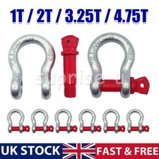 1T, 2T, 3.25T, 4.75T Lifting Bow Shackle Screw Pin (Towing Recovery Connector)