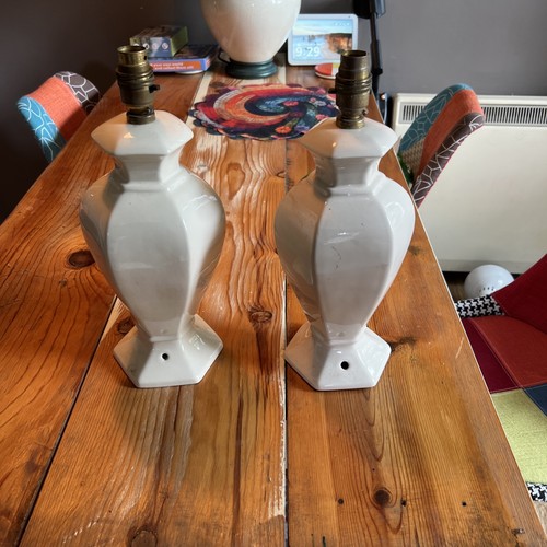Pair ceramic table lamp - of,
