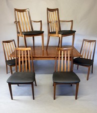 G Plan Teak Rectangle Extending Dining Table Victor Wilkins & 6 g Plan Chairs