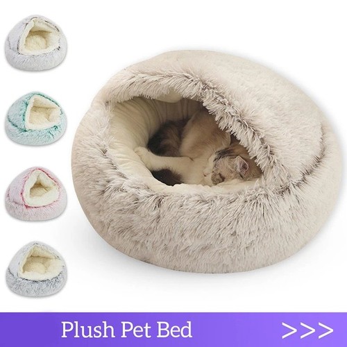 Plush cat bed - cat, warm