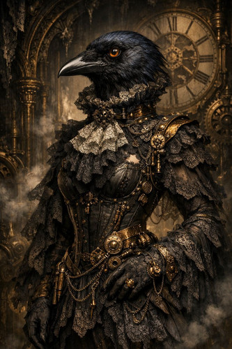 Female crow corvidian - female,