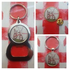 RALEIGH chopper  80s CLASSIC STYLE bike bicycle PIN BADGE KEYRING BOTTLE OPENER