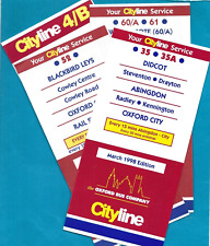 Oxford Bus Co: 4 timetables 4/B, 35/A, 52, 60/A/61 various dates