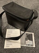 Genuine Vintage Polaroid SX-70 188 Black Vinyl Camera Bag Carry Case & Strap