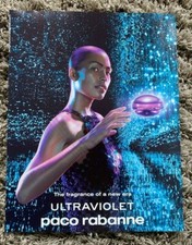 Vintage 2002 Marie Claire Magazine Advert Picture Paco Rabanne Ultraviolet Ad