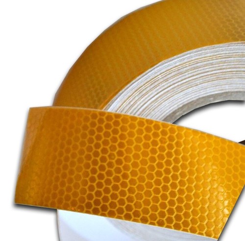 Yellow reflective 25m tape - reflective,