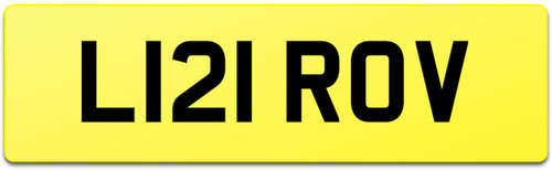Land rover number plate - rover, l121