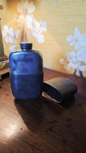 Vintage hip flask james - by,