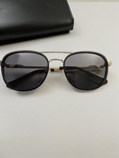 Quay Australia Apollo 125 Aviator Double Bridge Sunglasses Unisex Black & Gold