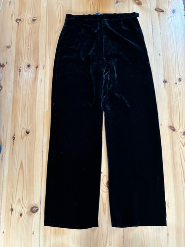 Nitya black velvet trousers