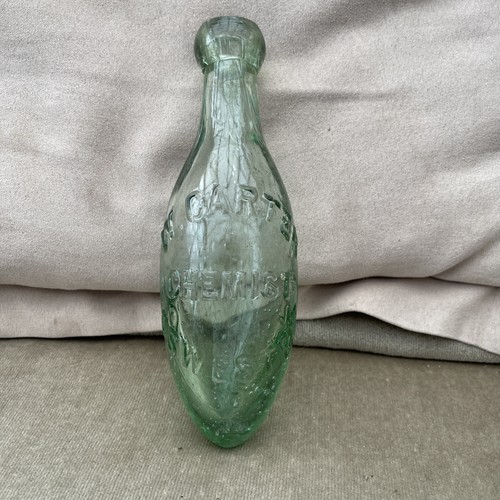 Antique green glass - glass, torpedo