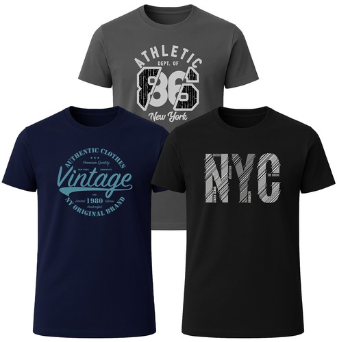 Mens pack graphic - 3, shirts