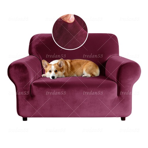 Velvet elastic stretch sofa - velvet,