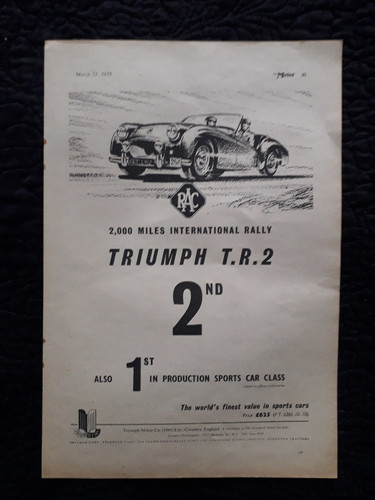Triumph tr2 rac rally - triumph,