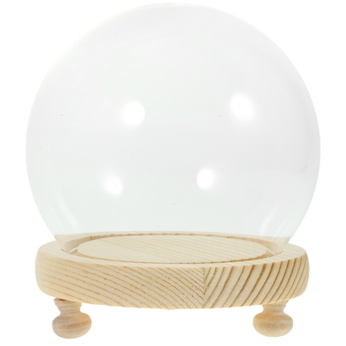 Round plant dome small glass - dome,