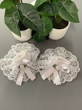 Romany/Spanish Frilly Socks Baby Size 0-0 Months White Lace And A White Bow