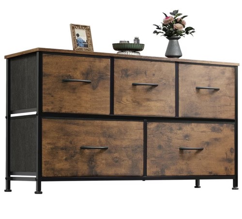Drawer bedroom dresser wide - 5-drawer,