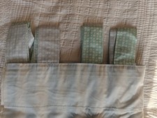 Mamas & Papas Unisex Tab Top Curtains Pale Blue, Green And Purple, 128cm x 168cm