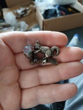 Small Metal Squirrel With Crystal Acorns