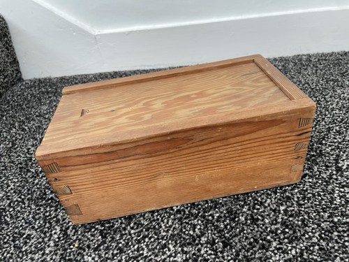 Old solid wood storage box - old,